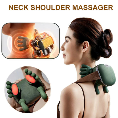 Cordless Neck & Shoulder Massager – Deep Kneading + Heat Relief